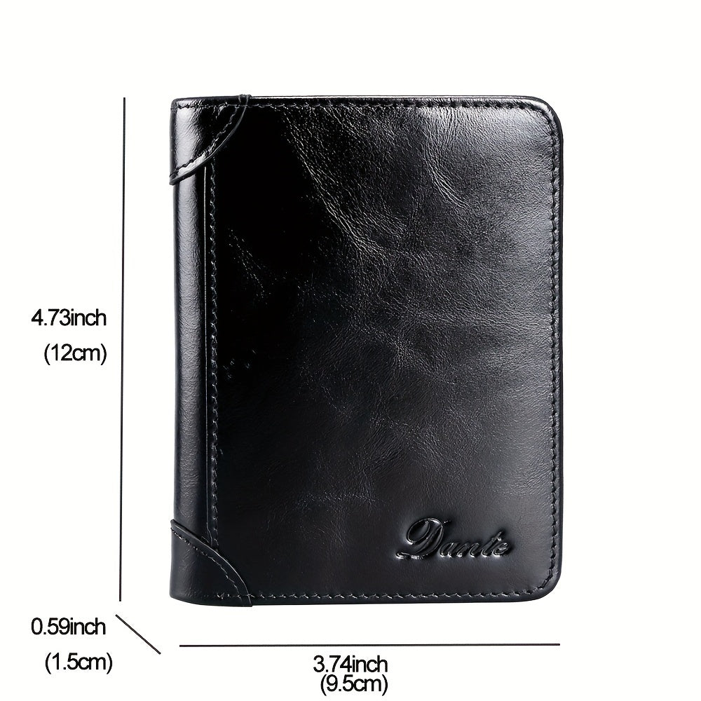 Men's Leather Wallet RFID Blocking Card Holder