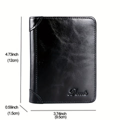 Men's Leather Wallet RFID Blocking Card Holder