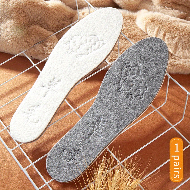Thicken Warm Wool Insoles for Men & Women Snow Boots Foot Care Winter