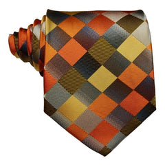 Men's Purple Pink Plaid Checks Tie 3 6 Inch
