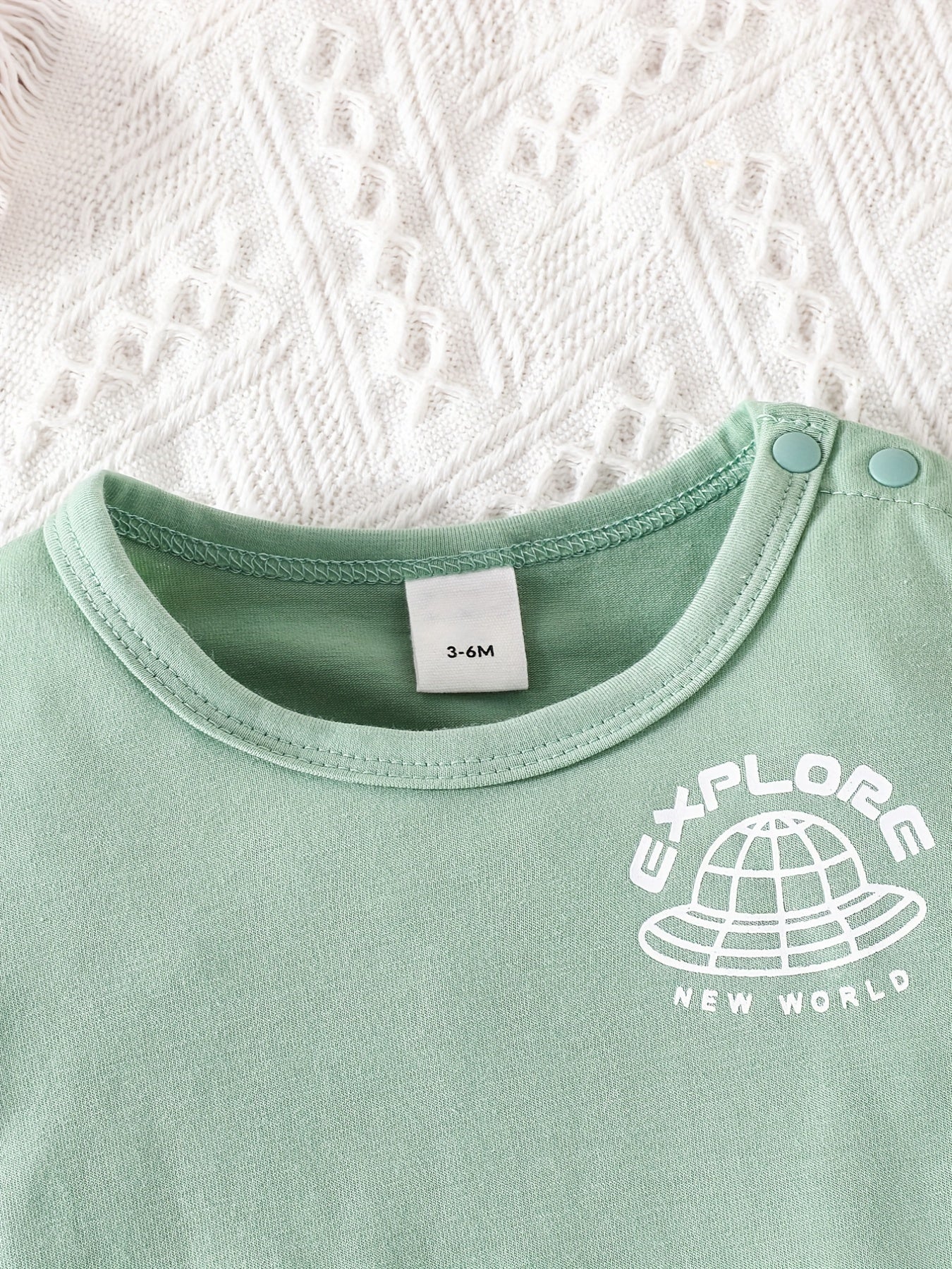 Baby Boys Solid Short Sleeve T-shirt Shorts Set for Summer
