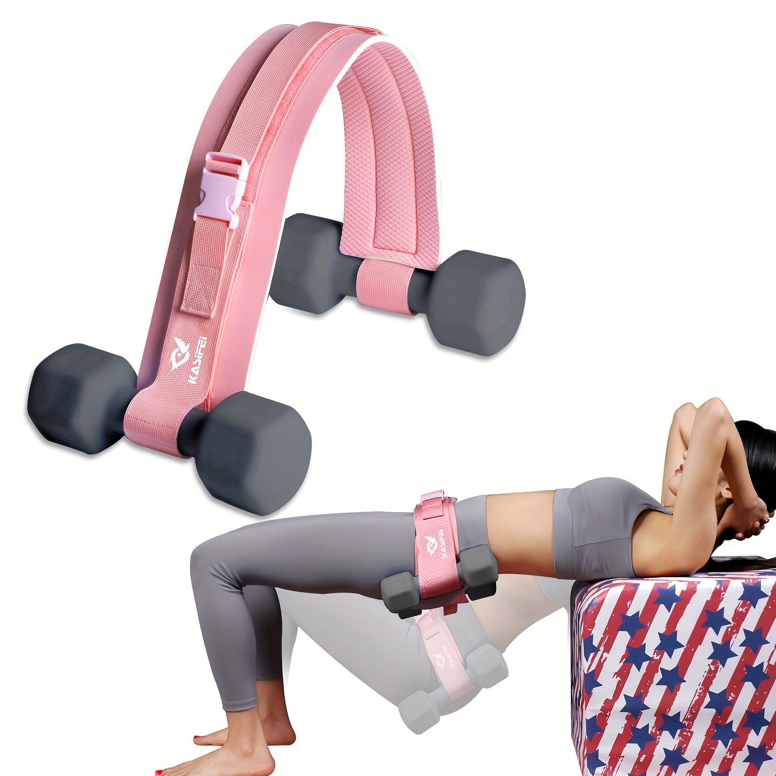 Hip Thrusting Belt Workout With Dumbbells Waist Weighted Training Belt