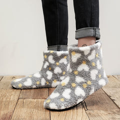 Cozy Heart Pattern House Slippers for Men