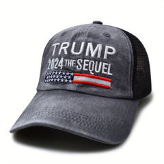 Distressed Trucker Hat Vintage Embroidery Baseball Cap