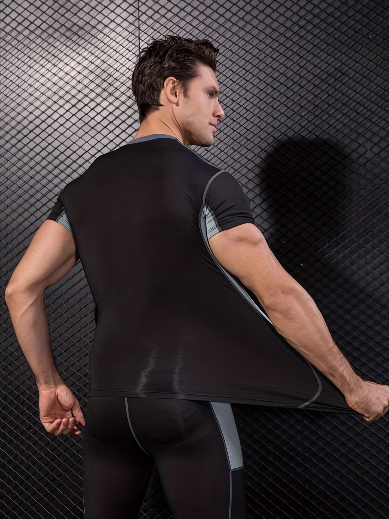 Breathable Quick Dry Sports T-shirt Men's Casual High Stretch Tee Shirt