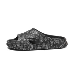 Men's Teardrop Print Slides Non Slip Slippers Open Toe Shoes