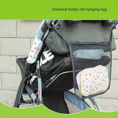 Baby Stroller Mesh Bag Storage Hanging Bag Gray