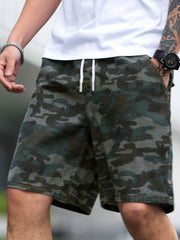 Camouflage Comfy Shorts Men's Casual Street Style Waist Drawstring Shorts