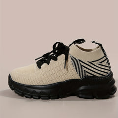 Women's Shockproof Running Shoes Lightweight Breathable Woven Sneakers