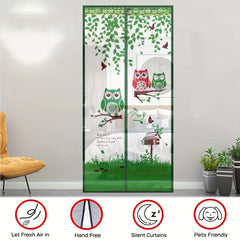 Magnetic Screen Door 91x210cm Owl Design