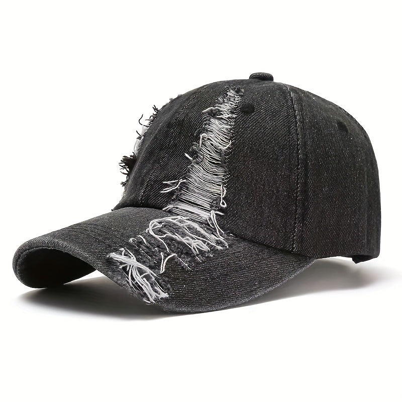 Men's Ripped Cowboy Baseball Cap Sun Hat