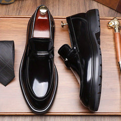 Men's Low Heel Loafer Shoes Non slip Slip On Dress Shoes