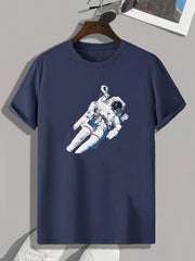 Astronaut Print Men's Graphic T Shirt for Summer