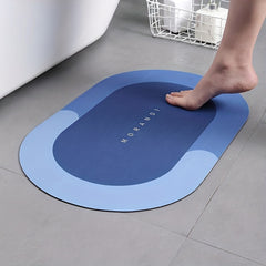 Letter Graphic Bath Mat Toilet Foot Pad Modern Rubber Anti slip Bath Rug