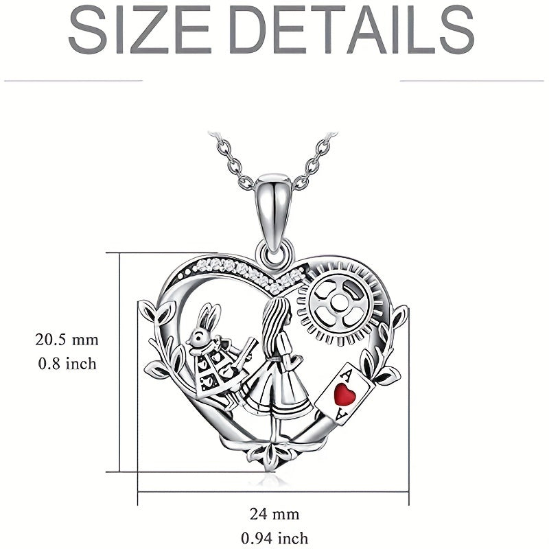 Vintage Rabbit Poker Girl Necklace - Holiday Gift