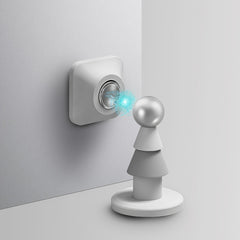 Magnetic Door Stopper for Secure & Mute Collisions, Punch Holder Included