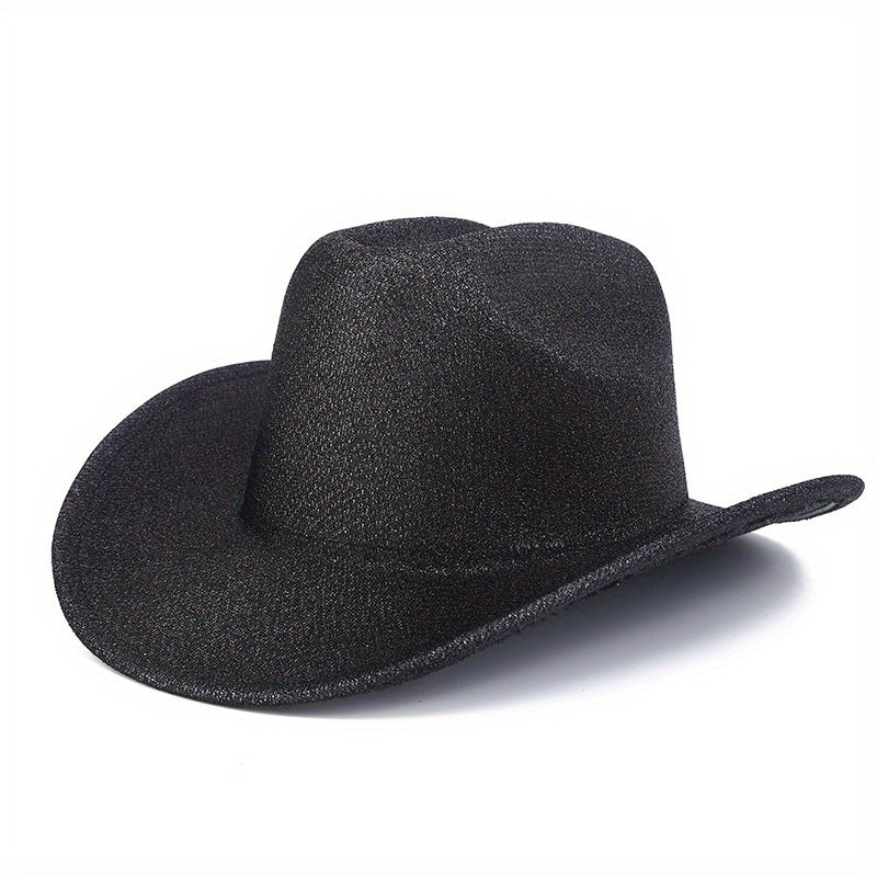 Breathable Sunshade Laser Cowboy Hat for Outdoor Activities