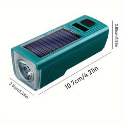 Solar Bike Lights Horn USB Charging Headlights