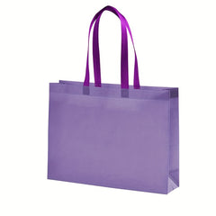 12pcs Non-woven Reusable Shopping Bags Long Handle Clothing Store Sturdy