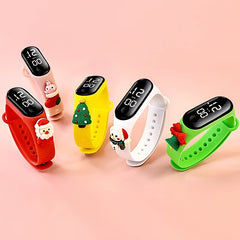Boys Casual Cartoon Figure LED Watch Adjustable Silicone Strap