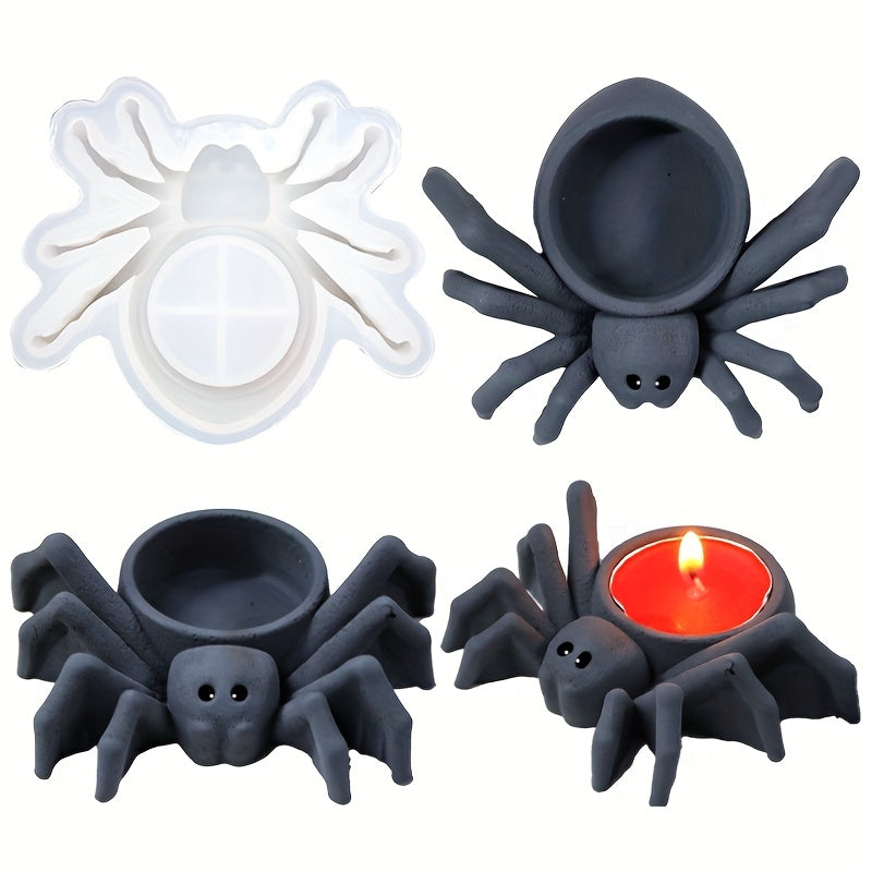 Halloween Silicone Spider Candle Holder Mold DIY Resin Casting Craft