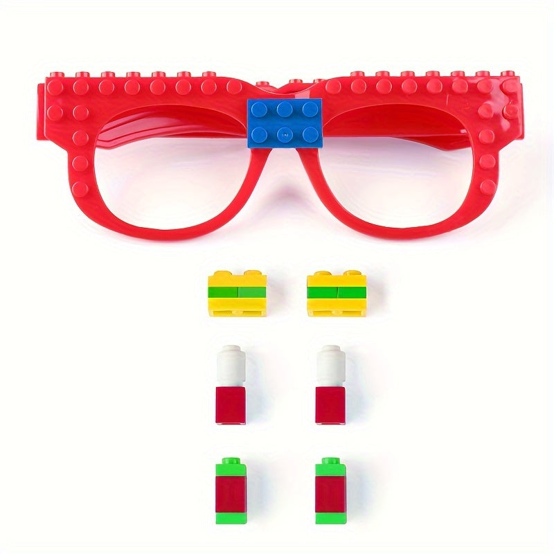 Creative Building Blocks Eyeglasses DIY Small Particle Blocks Quirky Toys
