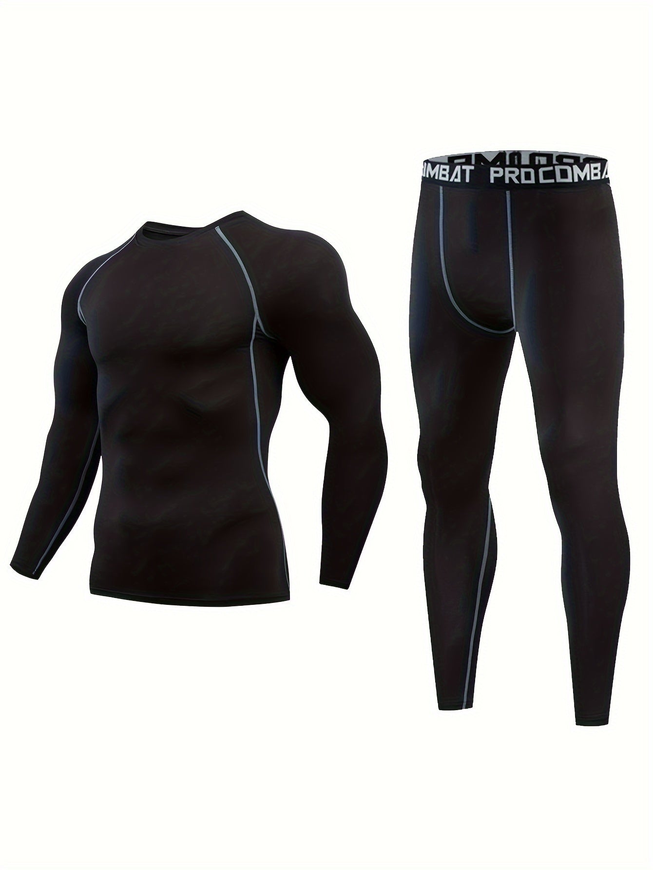 Men's Quick Dry Compression Shirt & Leggings Set