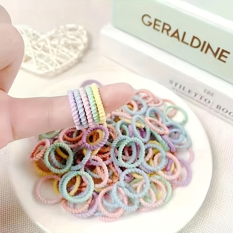 100pcs Kids Rubber Band Hair Tie Hair Rope Hair Accessories