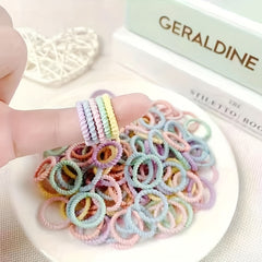 100pcs Kids Rubber Band Hair Tie Hair Rope Hair Accessories