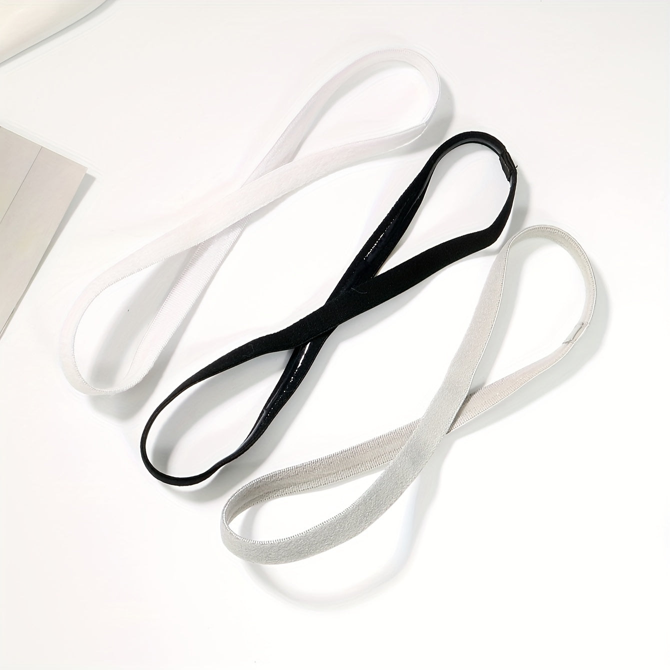 3pcs Men's Sports Headbands Woven Polyester Non slip Workout