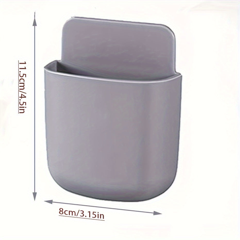4Pcs Wall Mounted Remote Control Holder Pen Bedside Table Storage Box