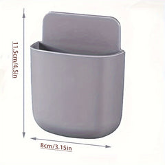 4Pcs Wall Mounted Remote Control Holder Pen Bedside Table Storage Box