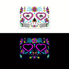 Luminous Fluorescent Stickers Halloween Dress Party Tattoo Stickers