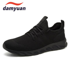 Men's Knit Shock Absorption Running Sneakers Anti Skid Casual Shoes