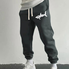 Men's Shark Print Joggers Active Comfy Sweatpants