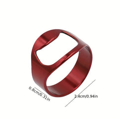 4pcs Stainless Steel Ring Shape Bottle Opener