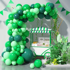 92pcs Dark Green Balloons for Jungle Safari Theme Party