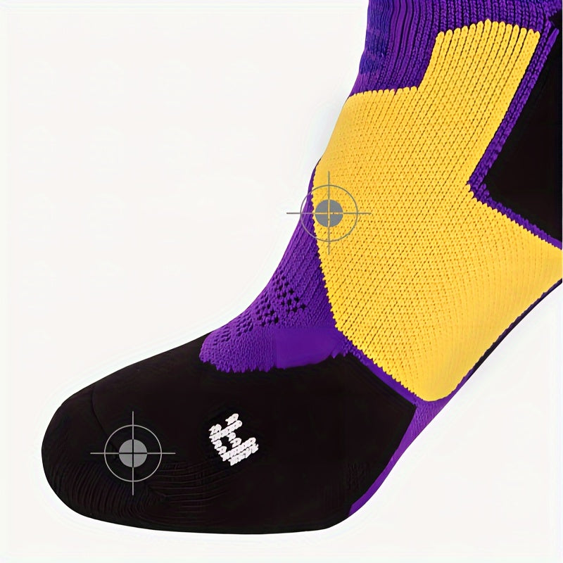Men's Basketball Socks Crew Running Sports Sweat Absorbing Badminton Socks