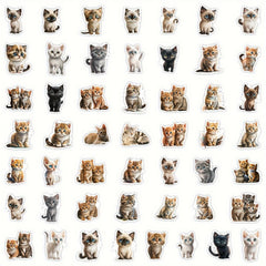 50 Big Eyed Cat Graffiti Stickers for Halloween & Christmas Decor