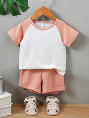 Boys Casual Outfit Set - T Shirt & Shorts - Kids Summer Clothes