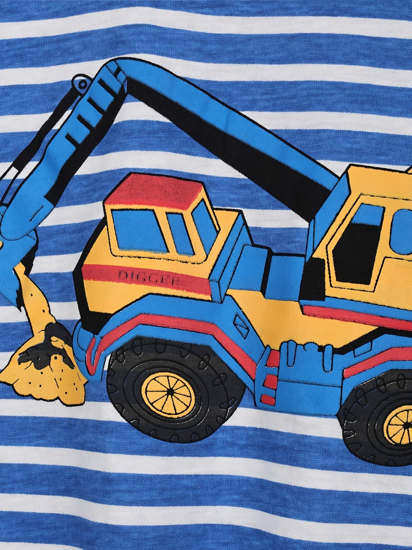 Boys Excavator Print T Shirt & Shorts Set