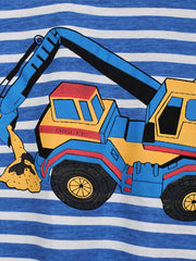 Boys Excavator Print T Shirt & Shorts Set