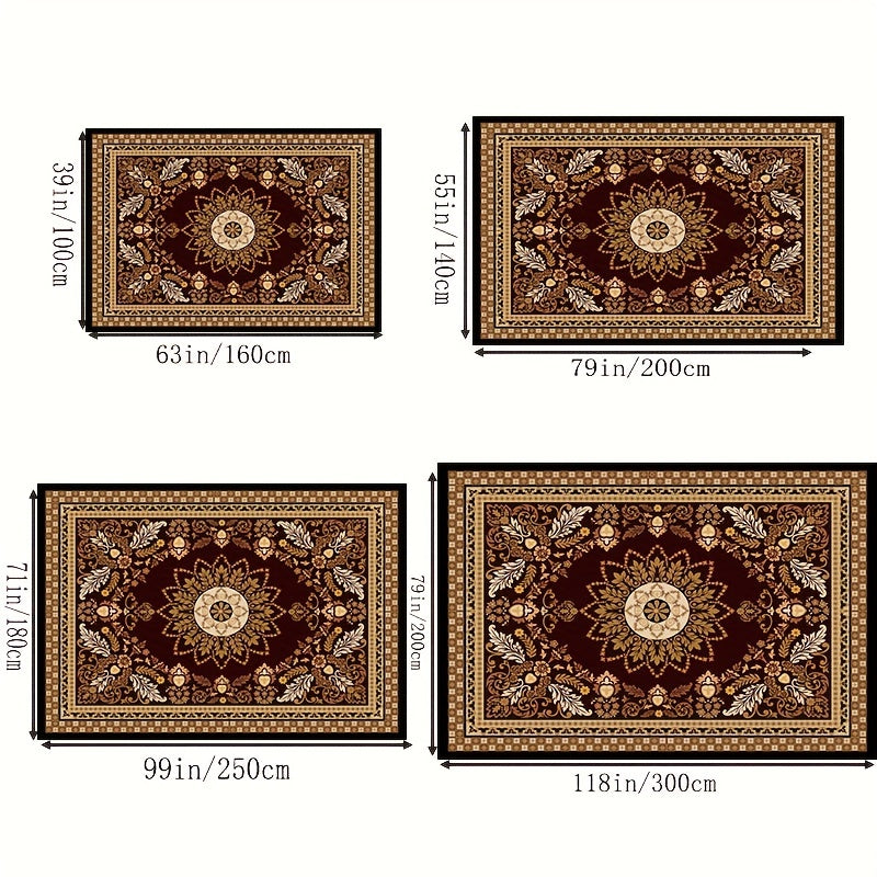 Vintage Boho Kitchen Rug European Style Palace Classical American Rural Land Bla