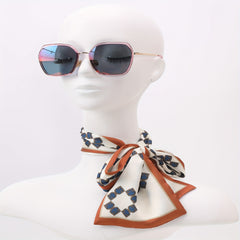 Small Tie Scarf Womens Rhombic Lattice Weekend Casual