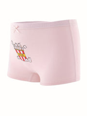 Toddler Girls Cartoon Rabbit Graphic Bow Shortie Briefs 4pcs Set
