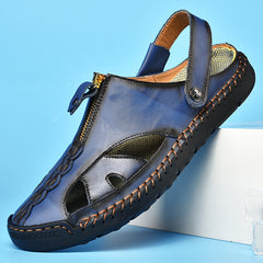 Men's Zipper Sandals Non Slip Outdoor Beach Shoes