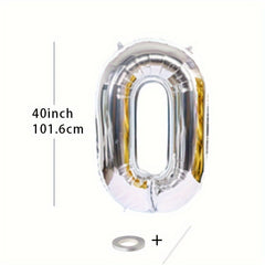 1pc Giant Number Balloon + Ribbon Set