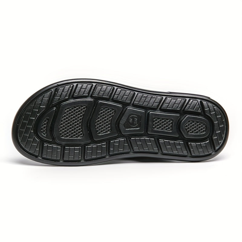 Men's Open Toe Hook And Loop Sandals Non Slip Comfortable Beach Shoes Summer