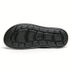 Men's Open Toe Hook And Loop Sandals Non Slip Comfortable Beach Shoes Summer