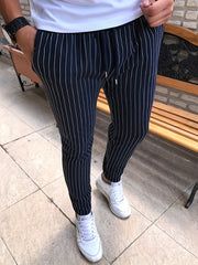 Men's Striped Casual Pants - Medium Size